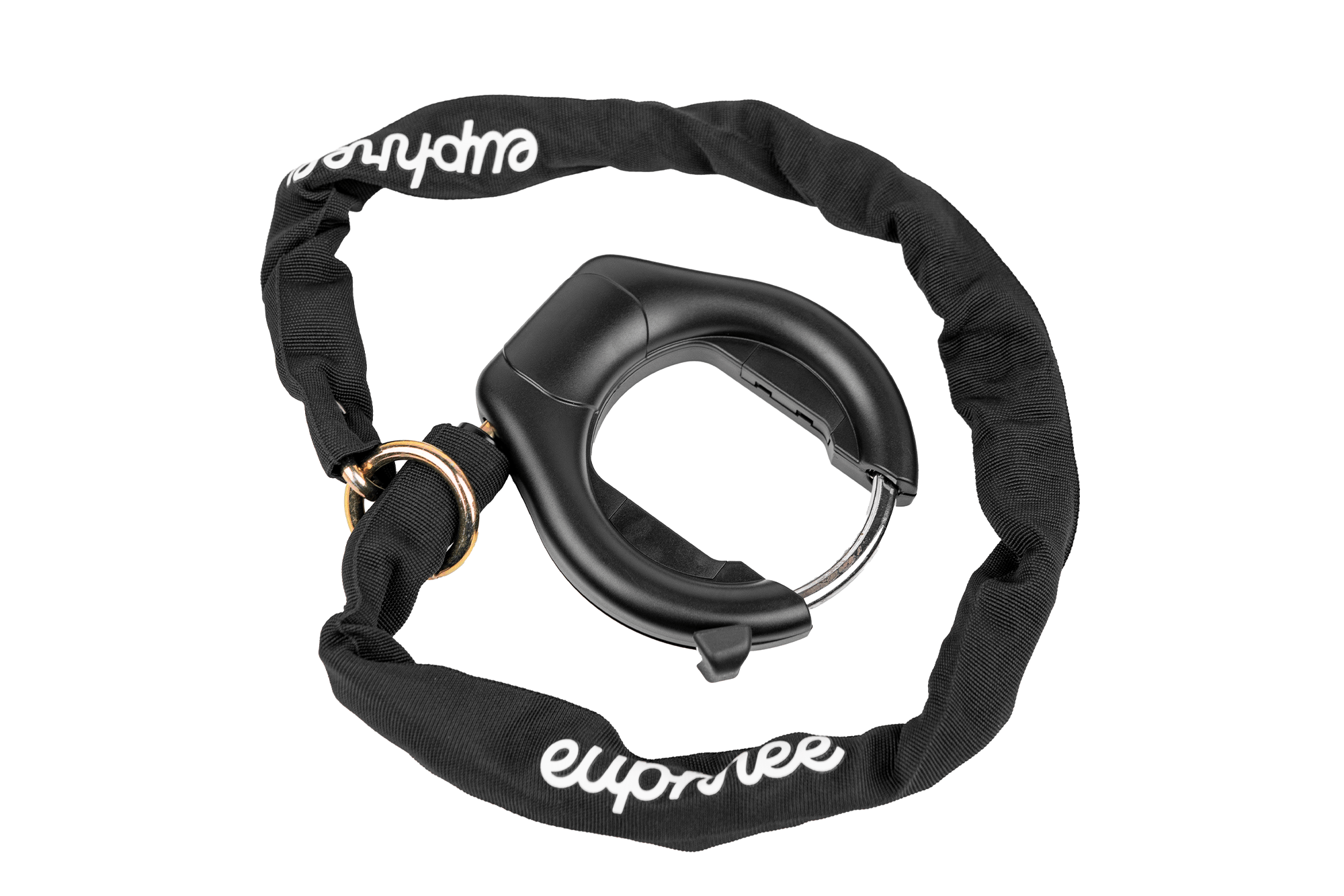 Hardened steel café lock chain with extended reach for Euphree ebikes