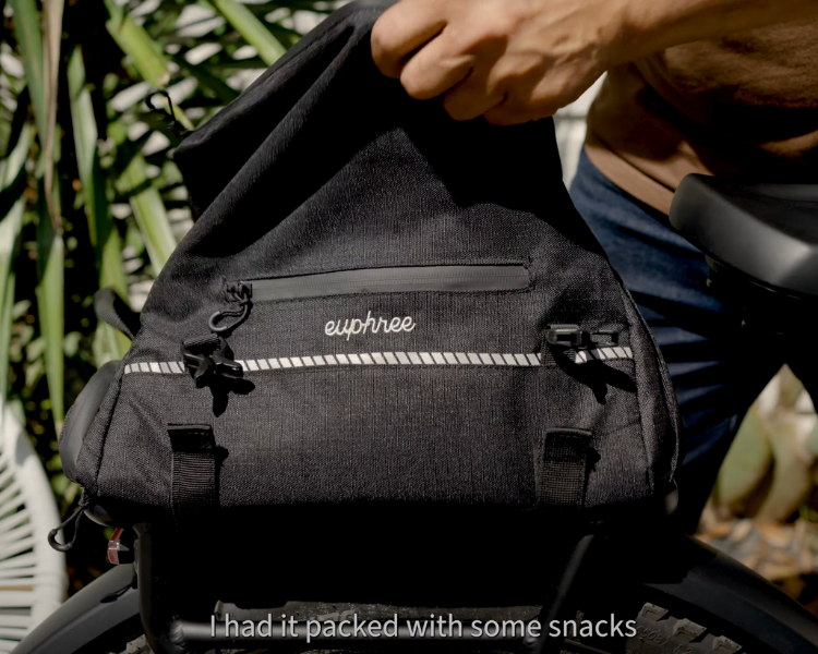 Euphree trunk bag mounted on the Stellar Falcon